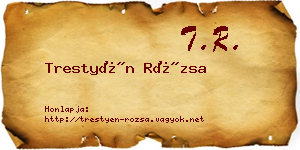 Trestyén Rózsa névjegykártya